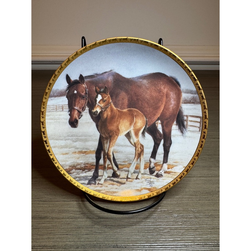 Vintage Fred Stone 1992 "Kidnapped Mare & Her Secretariat Colt" Fine Art Plate